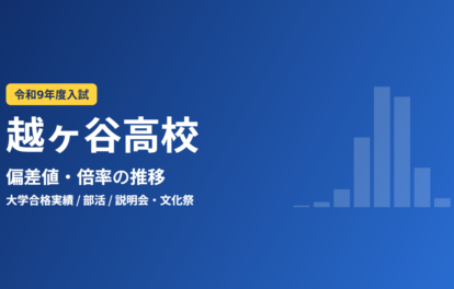越ヶ谷高校 令和9年度入試 偏差値・倍率の推移